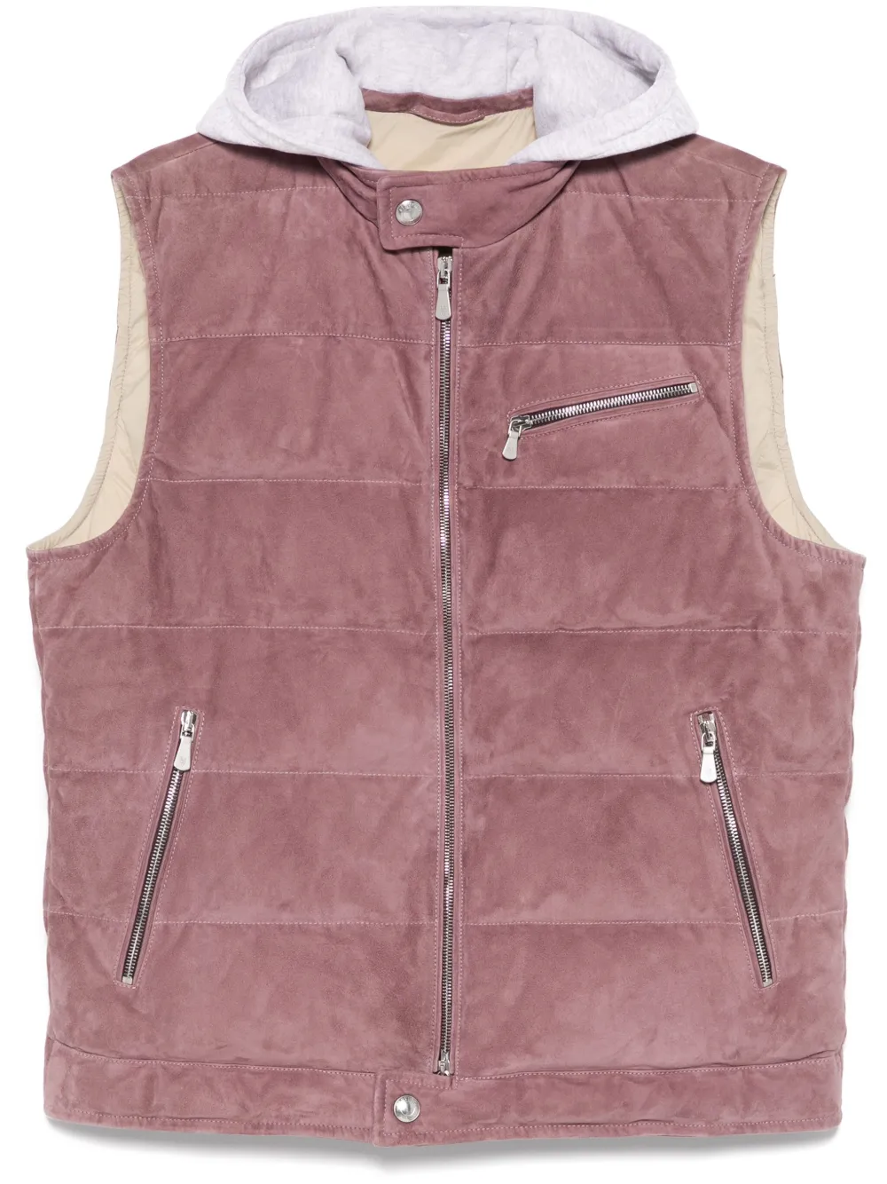 hooded gilet