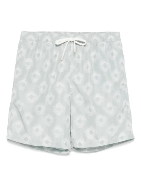 Eleventy geometric-print swim shorts