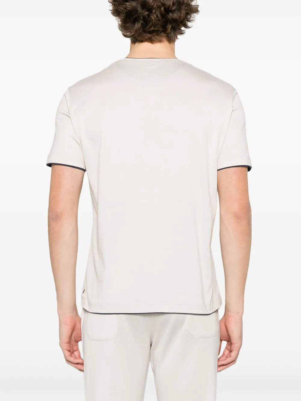 Shop Eleventy Text-print T-shirt In Neutrals