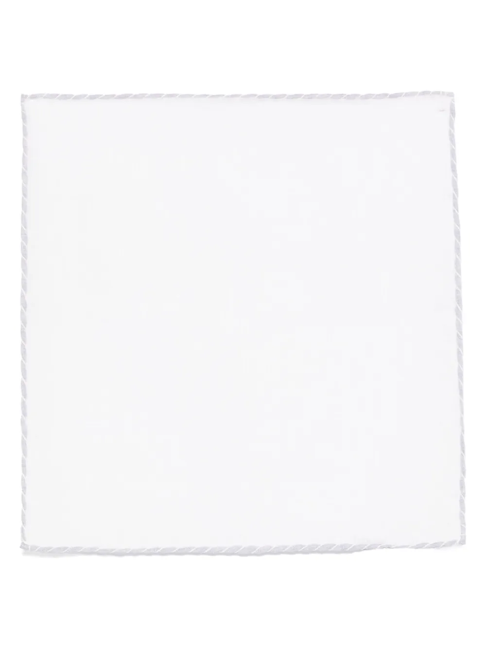 Eleventy Contrasting-border Linen Scarf In White