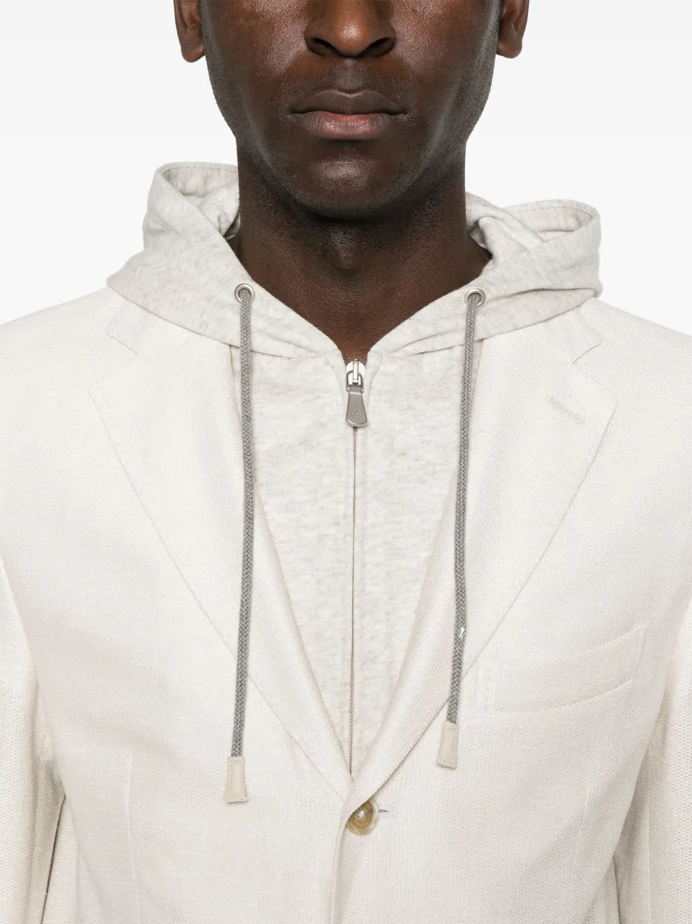 Shop Eleventy Layered Blazer In Neutrals