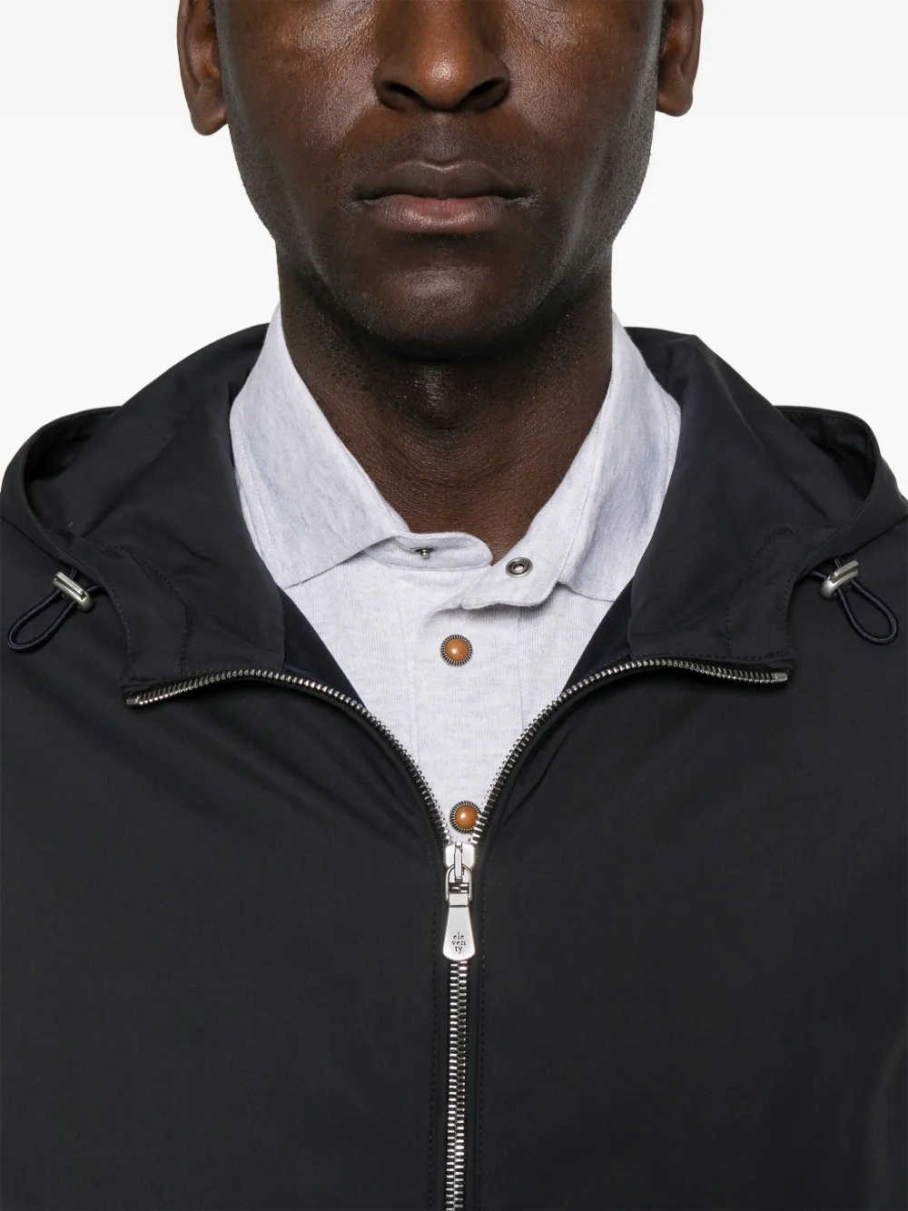 Eleventy Jack met capuchon Blauw