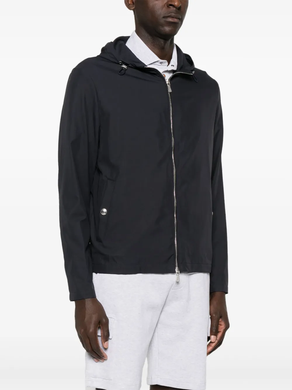 Eleventy Jack met capuchon Blauw