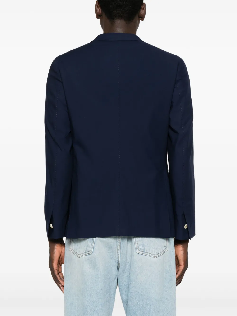 Eleventy Blazer met enkele rij knopen Blauw