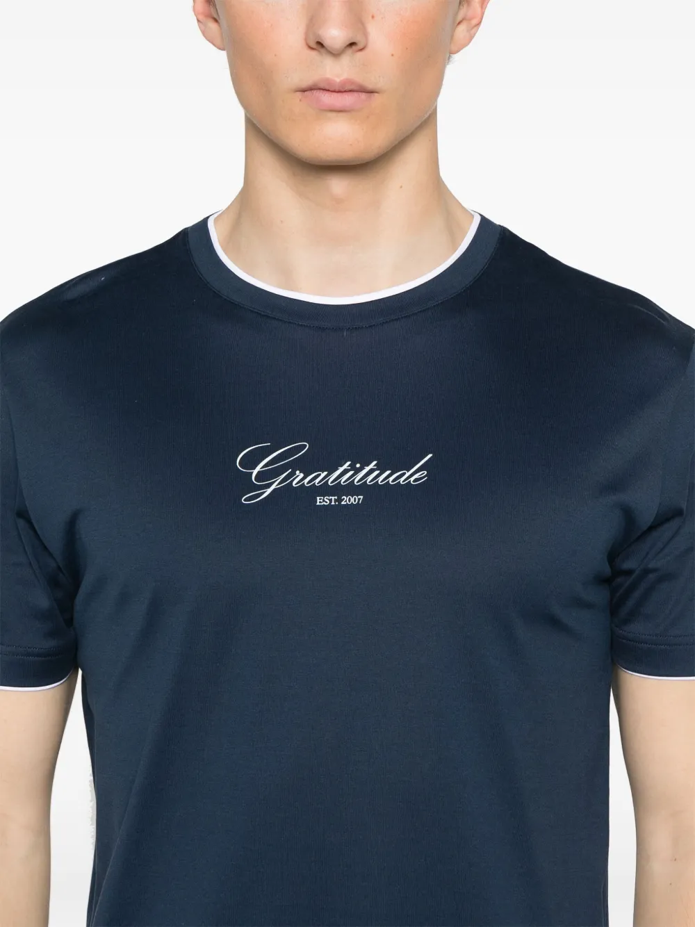Eleventy T-shirt met ronde hals Blauw