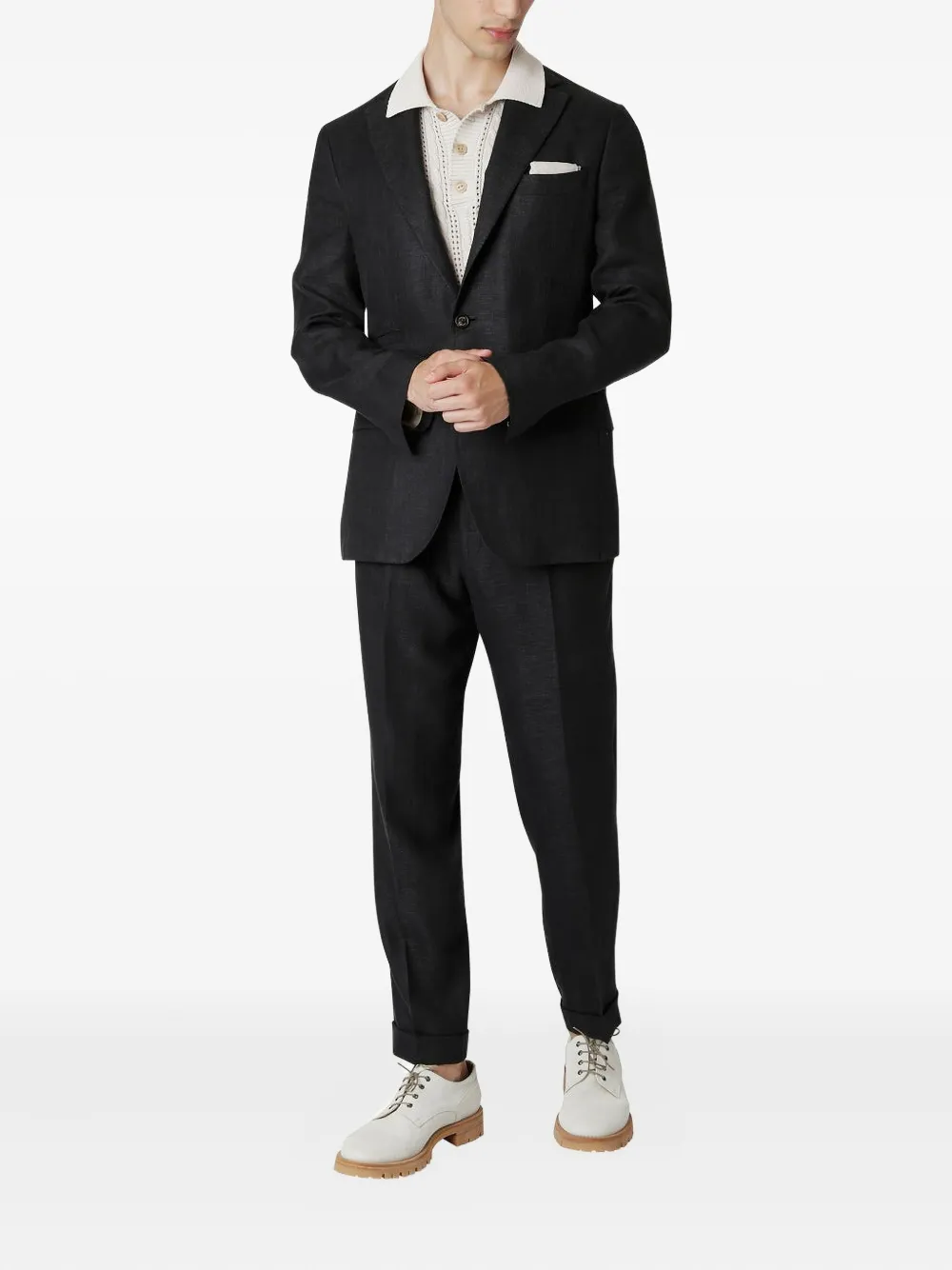 Eleventy  Single-Breasted pleat suit | Single Breasted Suits | Image 2