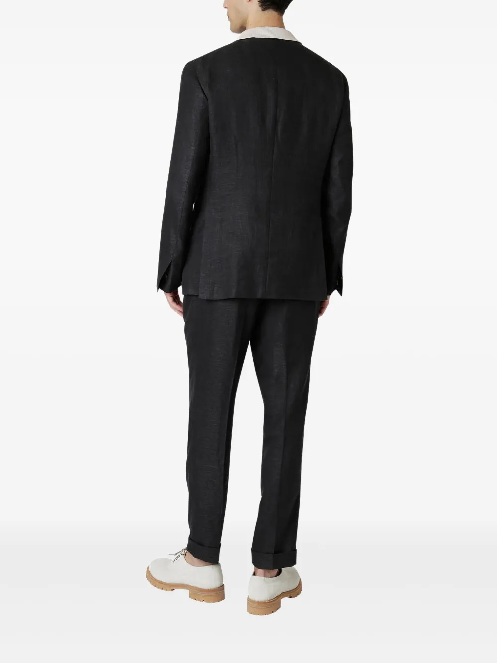 Eleventy Pak met enkele rij knopen Grijs