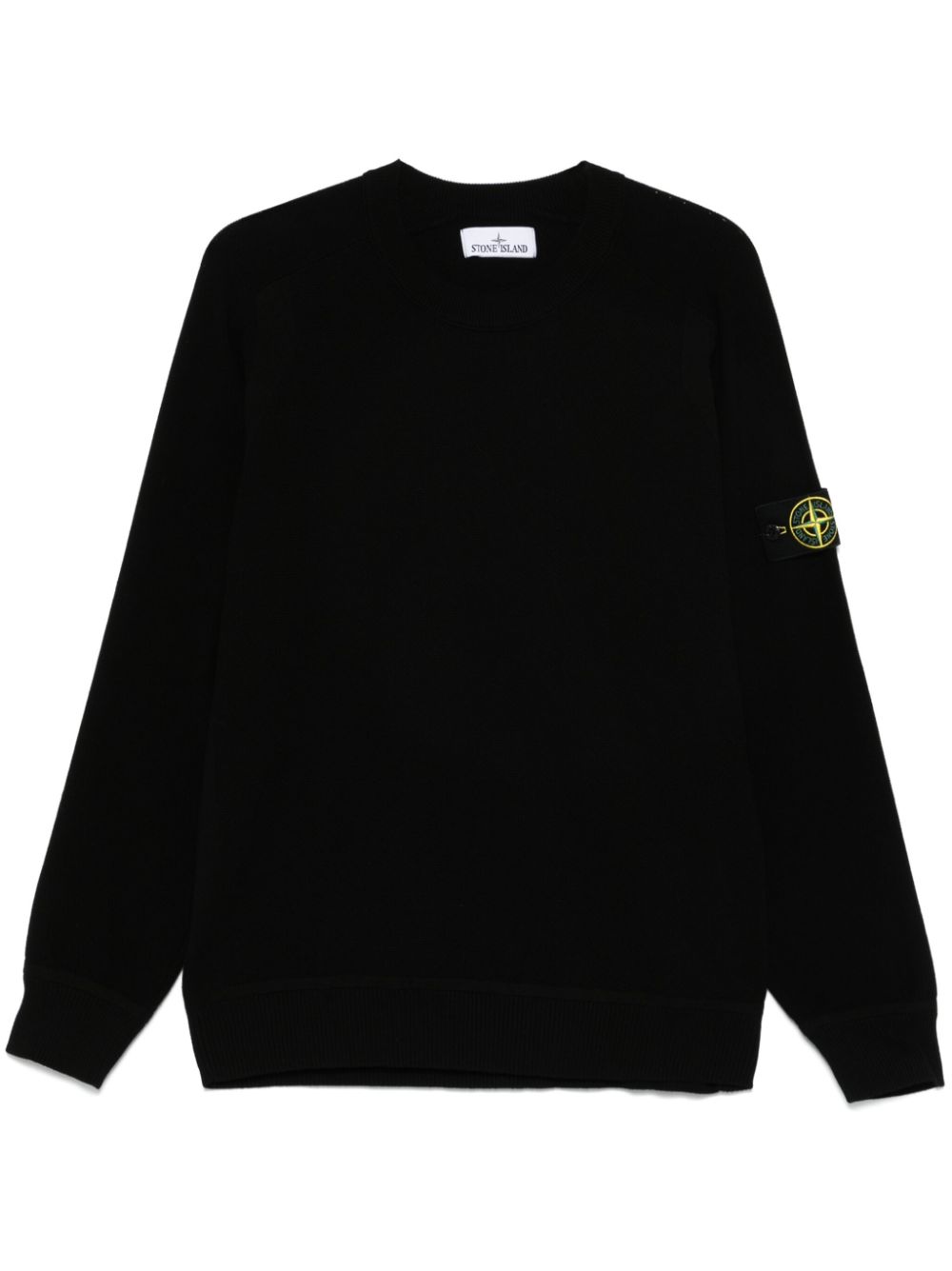 Stone Island Compass-badge Sweatshirt In Black