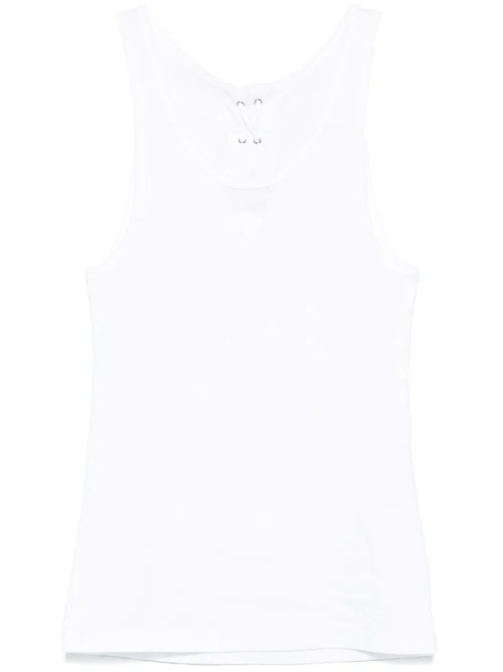Prada Tanktop met driehoekige patch Wit