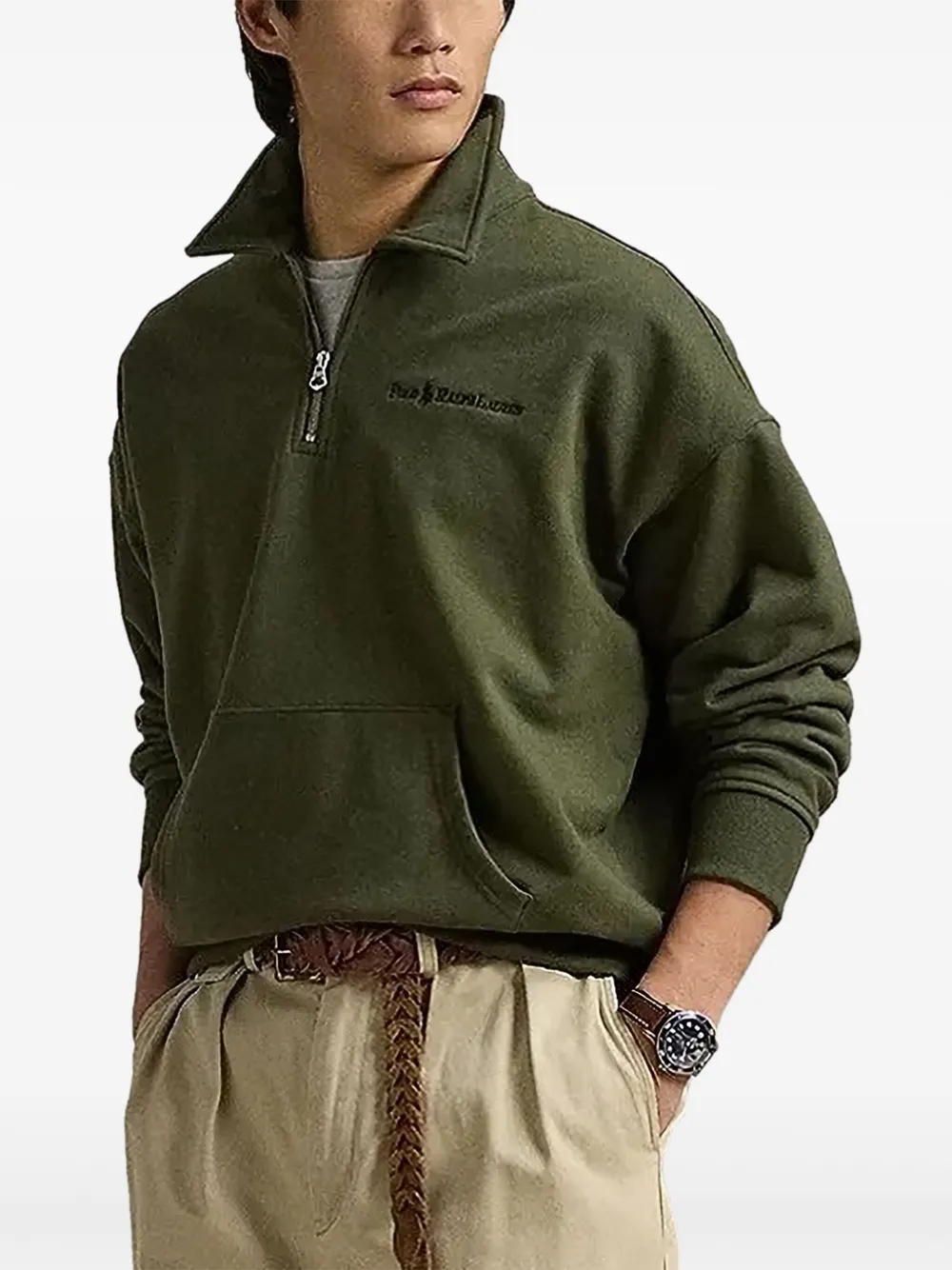 Polo Ralph Lauren ハーフジップ スウェットシャツ - グリーン Polo Ralph Lauren ハーフジップ スウェットシャツ - グリーン