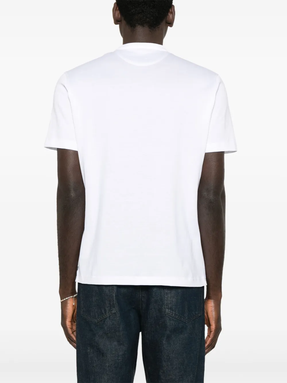 Eleventy T-shirt met henley-hals Wit