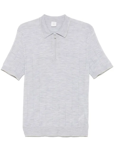 Eleventy ribbed-knit polo shirt