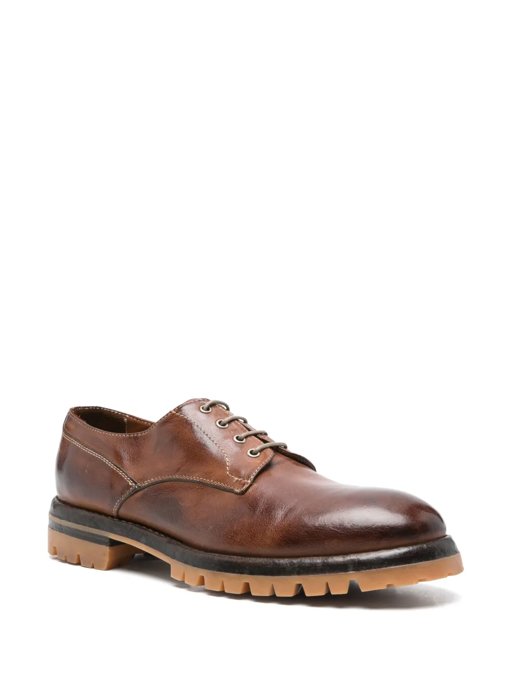 Eleventy Leren derby schoenen - Bruin