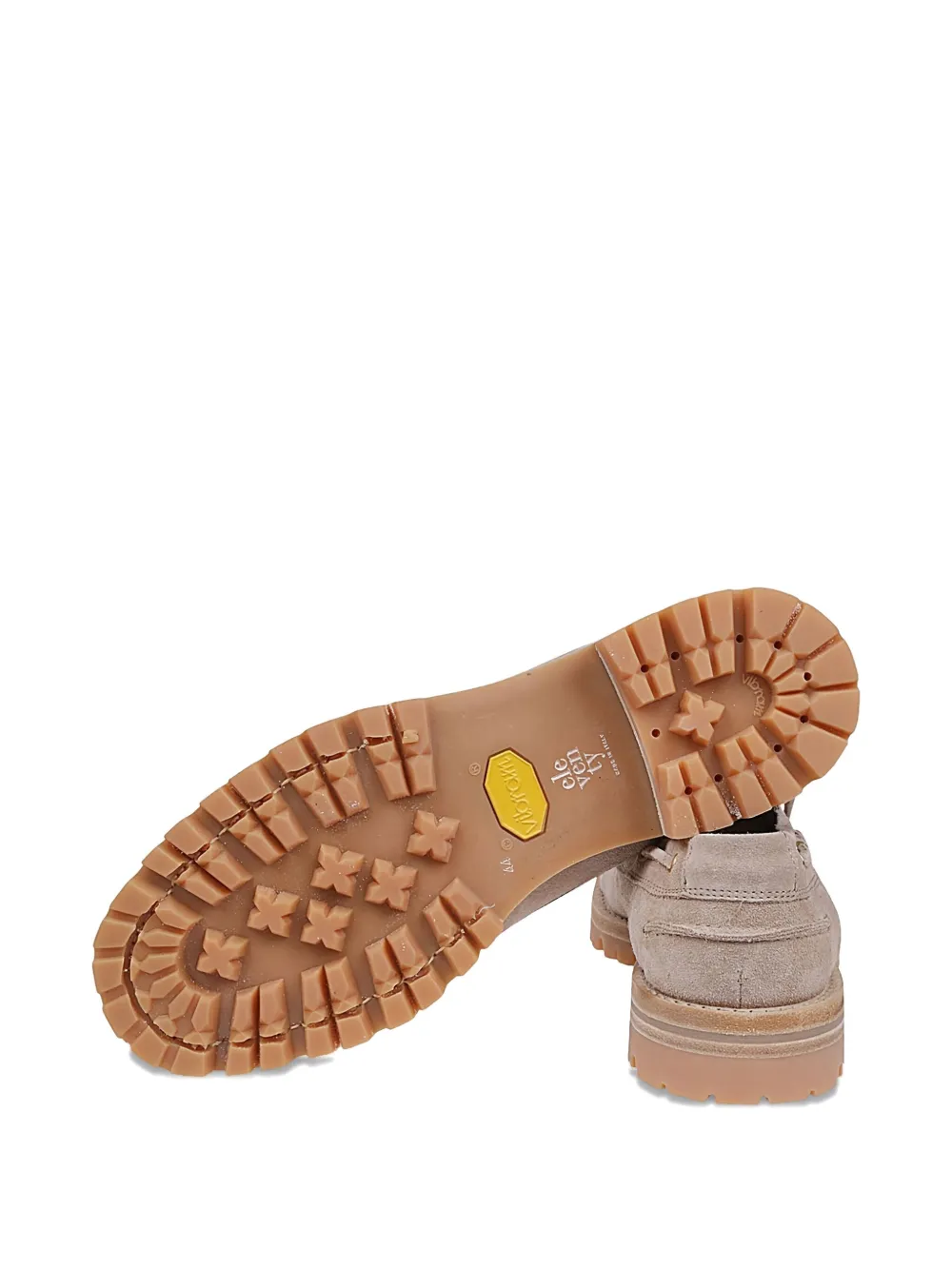 Eleventy Leren bootschoenen met veters Beige