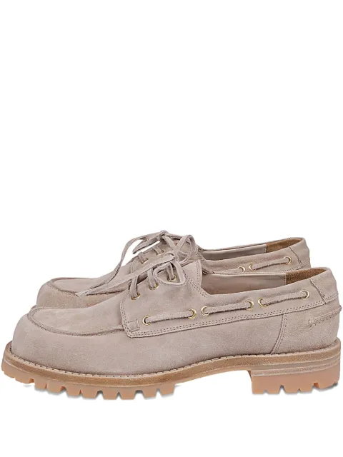 Eleventy lace-up leather boat shoes