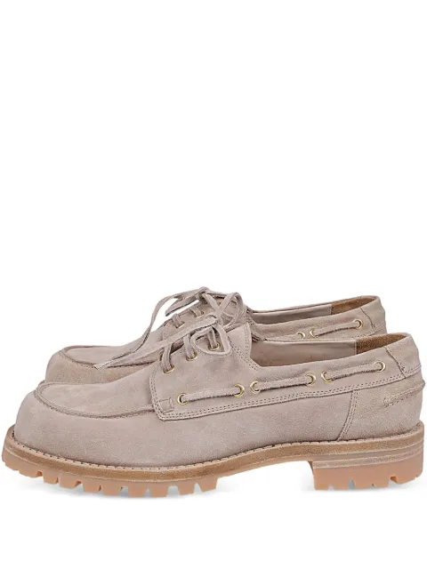 Eleventy lace-up leather boat shoes