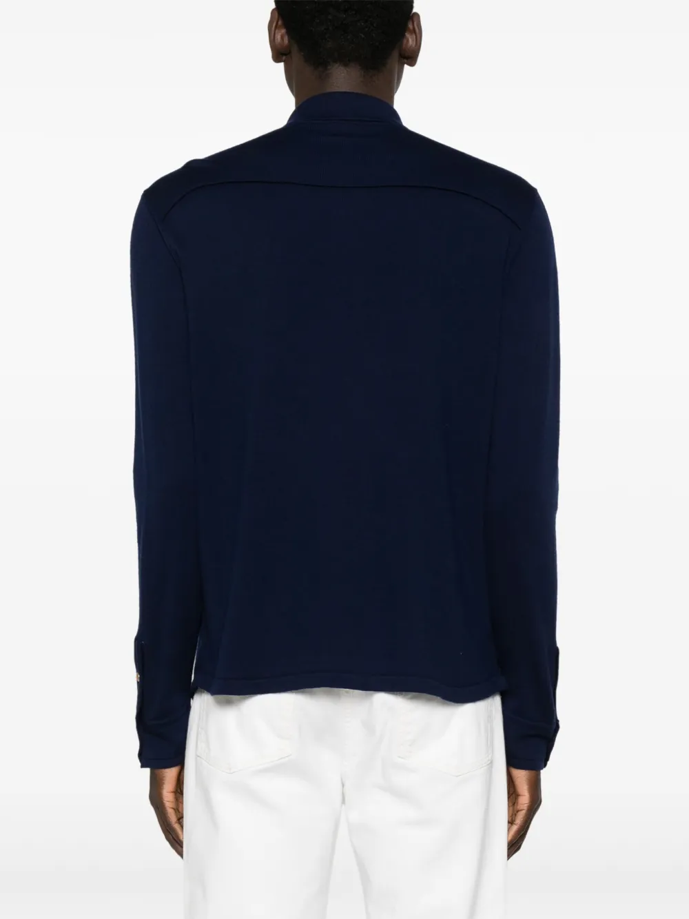 Eleventy Gebreid overhemd Blauw