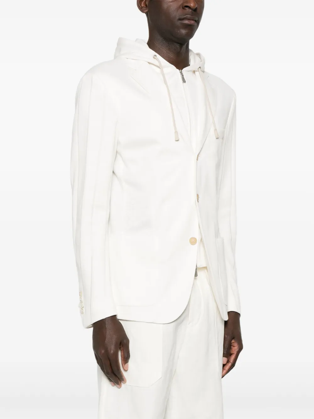Eleventy Blazer met enkele rij knopen Wit