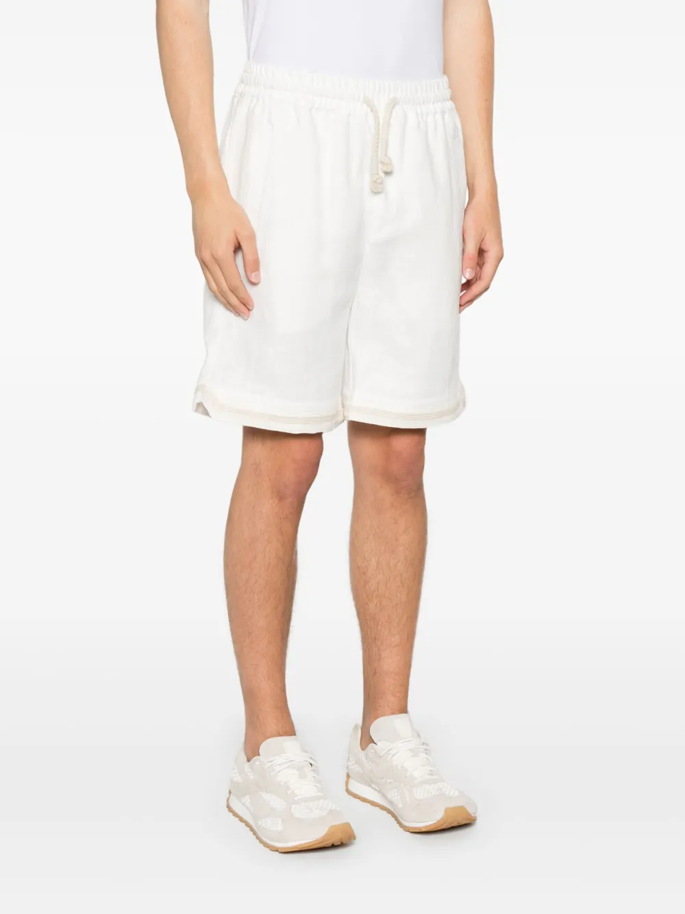 Eleventy Linnen shorts Wit