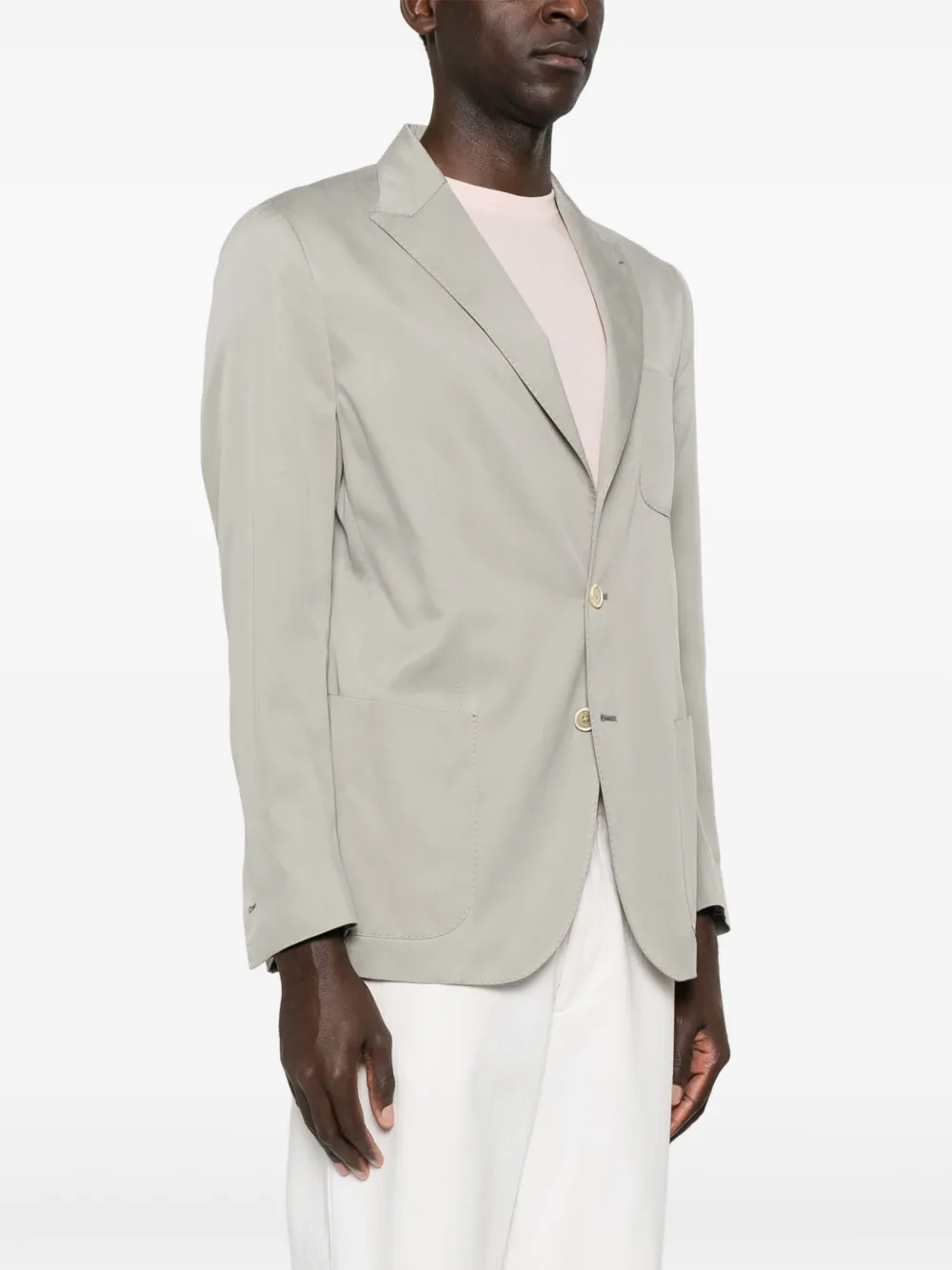 Eleventy Blazer met enkele rij knopen Groen