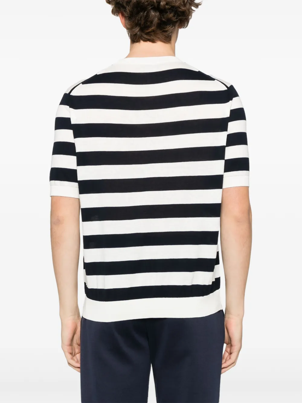 Eleventy Gestreept T-shirt Blauw