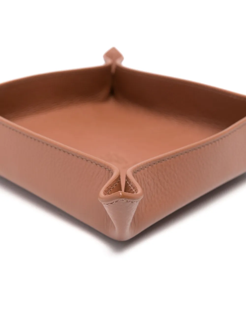 Eleventy Leather Tray (22cm X 22cm) In 褐色