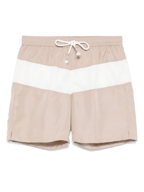 Eleventy shorts de playa con rayas estampadas