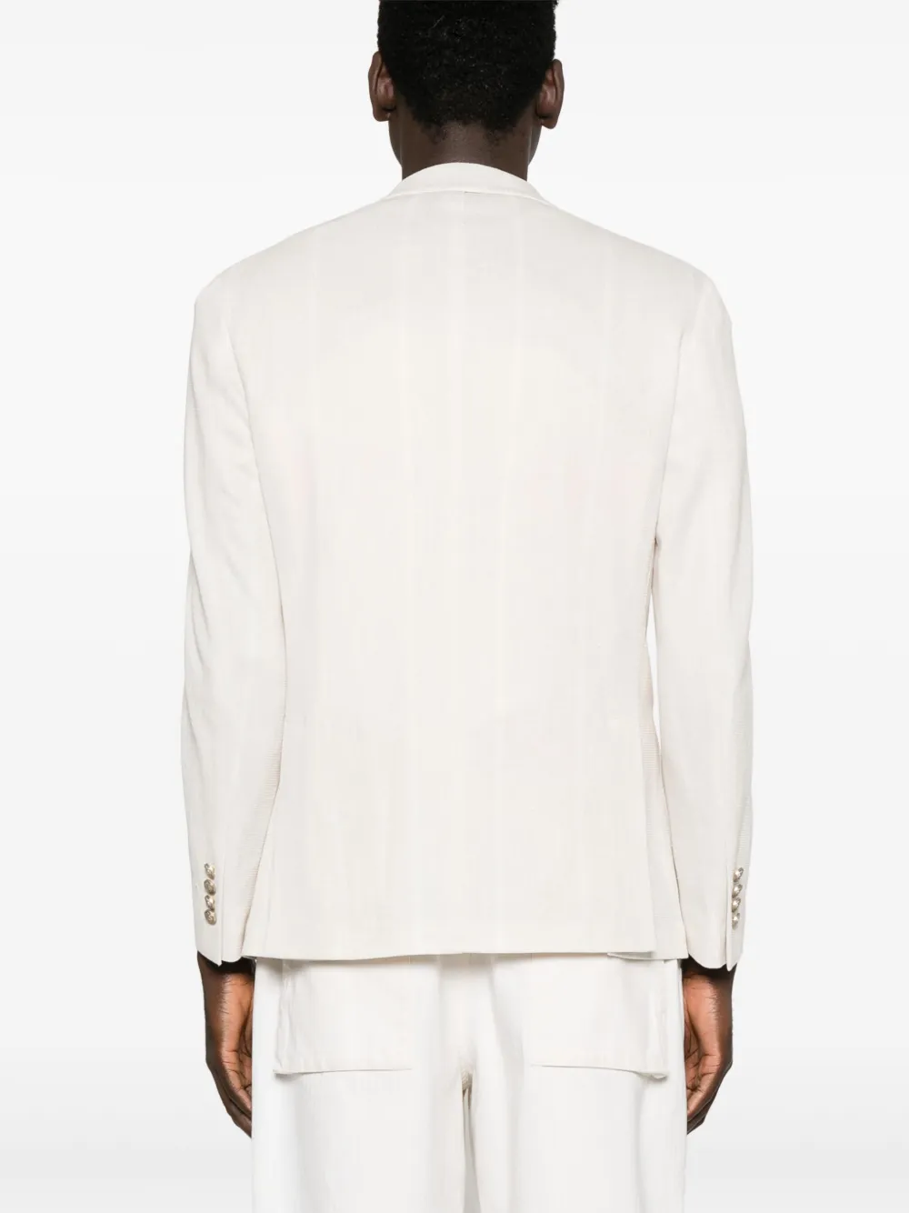 Eleventy Gestreepte blazer Beige