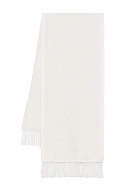 Eleventy chevron-jacquard scarf