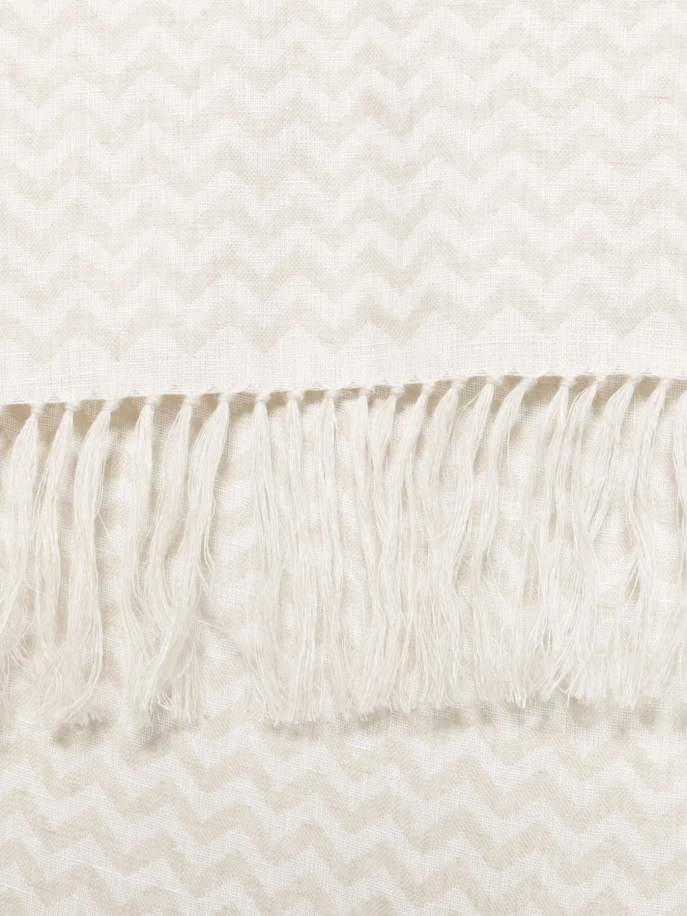 Eleventy Sjaal met chevron jacquard - Beige