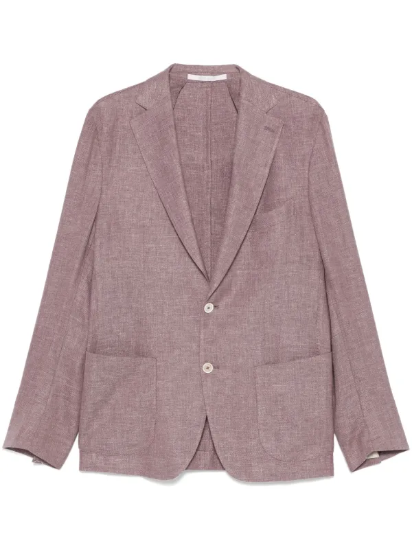 Eleventy Single-breasted Blazer in Purple