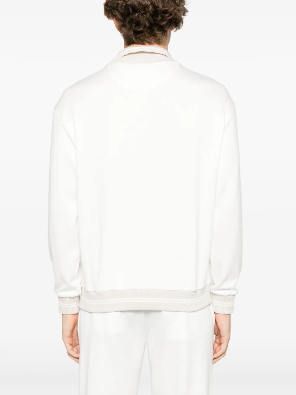 Eleventy Sweater met logoprint Wit