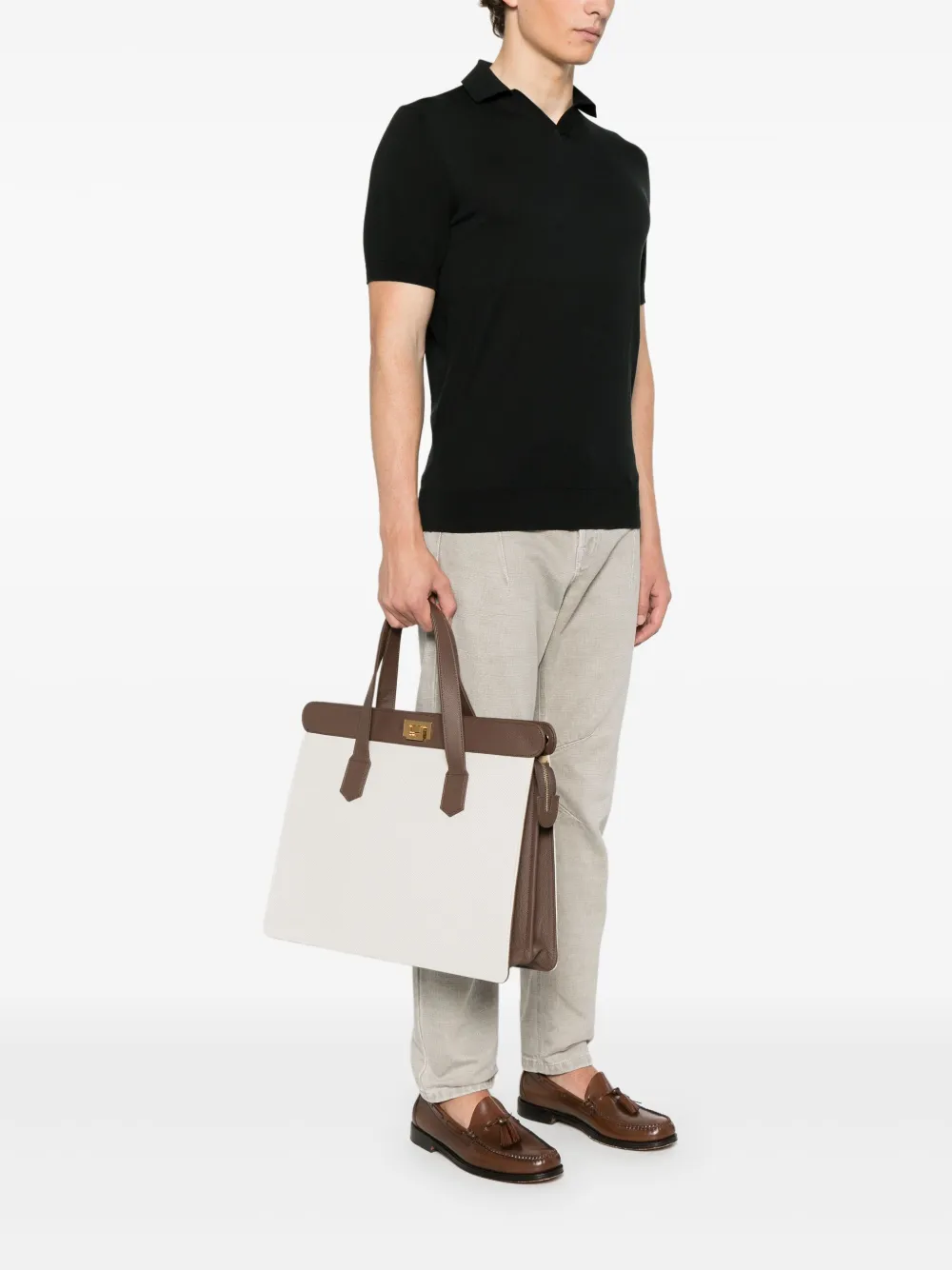 Eleventy canvas tote bag - Beige