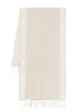Eleventy logo-jacquard scarf - Neutrals