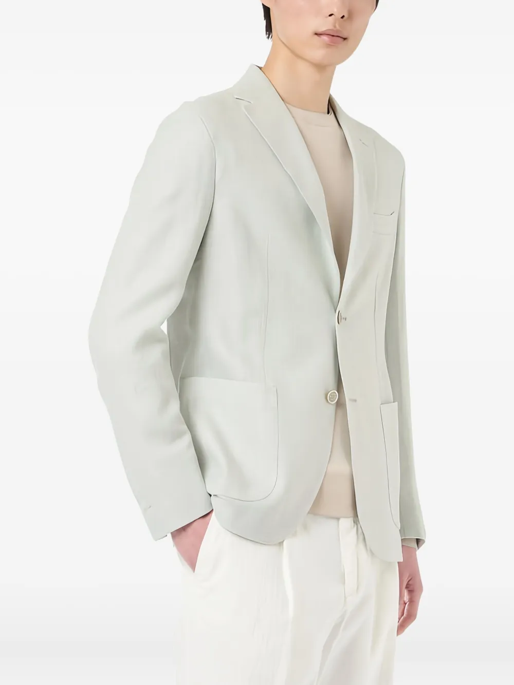 Eleventy Blazer met enkele rij knopen Groen