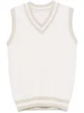 Eleventy knitted vest - White