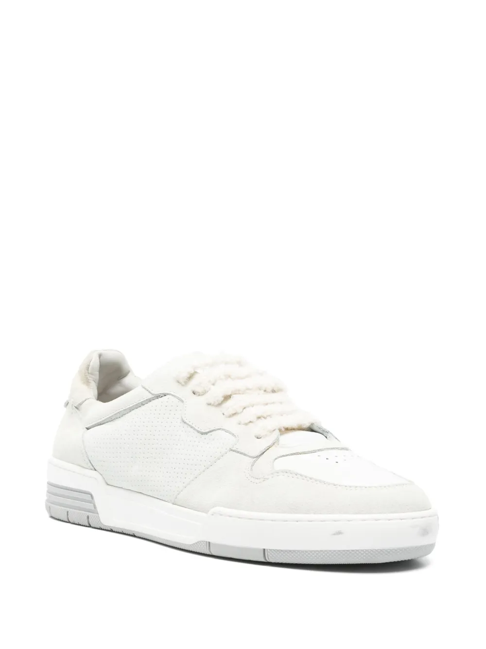 Eleventy Sneakers met geperforeerd detail - Wit
