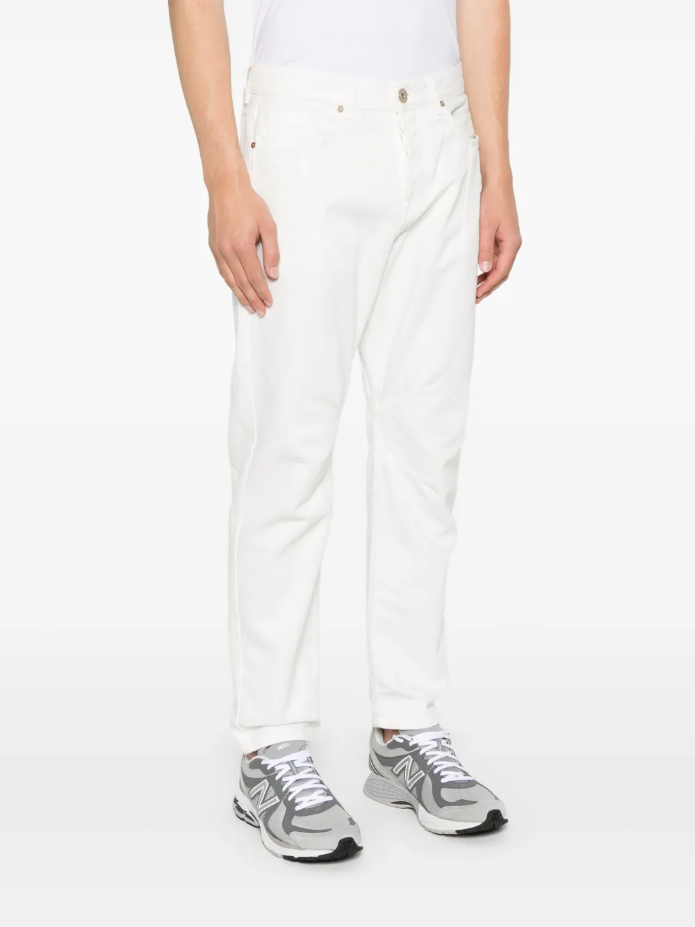 Eleventy Broek met toelopende pijpen Wit