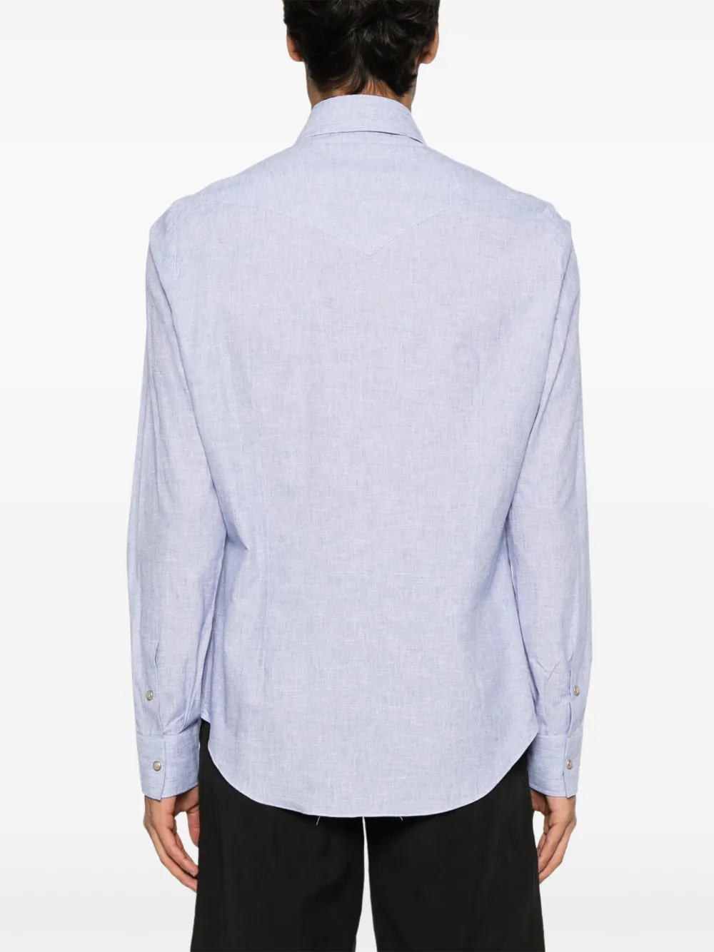Eleventy Western-style Shirt In Blue
