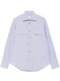 Eleventy Western-style shirt - Blue