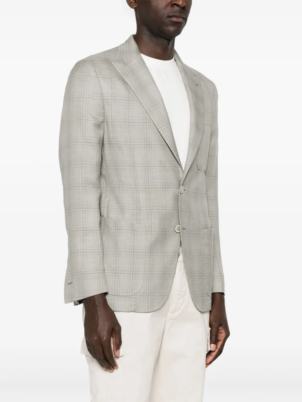 Eleventy Blazer met enkele rij knopen Groen
