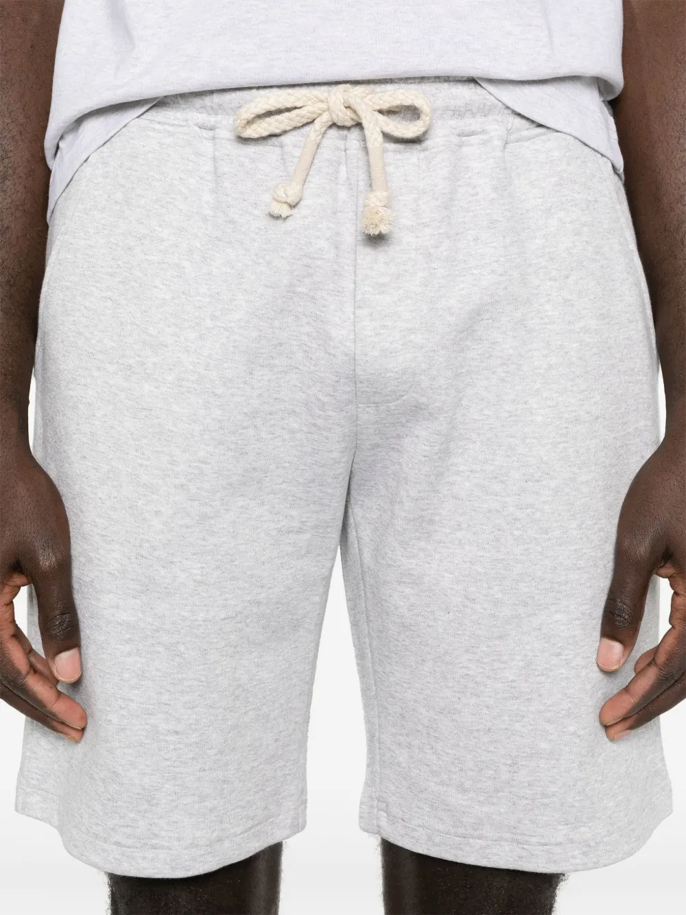 Shop Eleventy Mélange-effect Shorts In Grey
