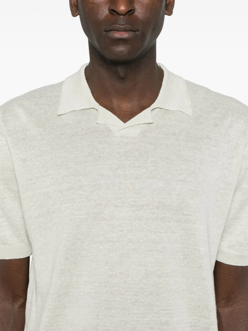 Eleventy Knitted Polo Shirt In 绿色