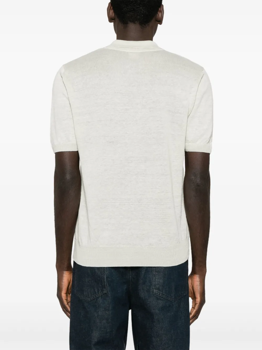 Eleventy Knitted Polo Shirt In 绿色