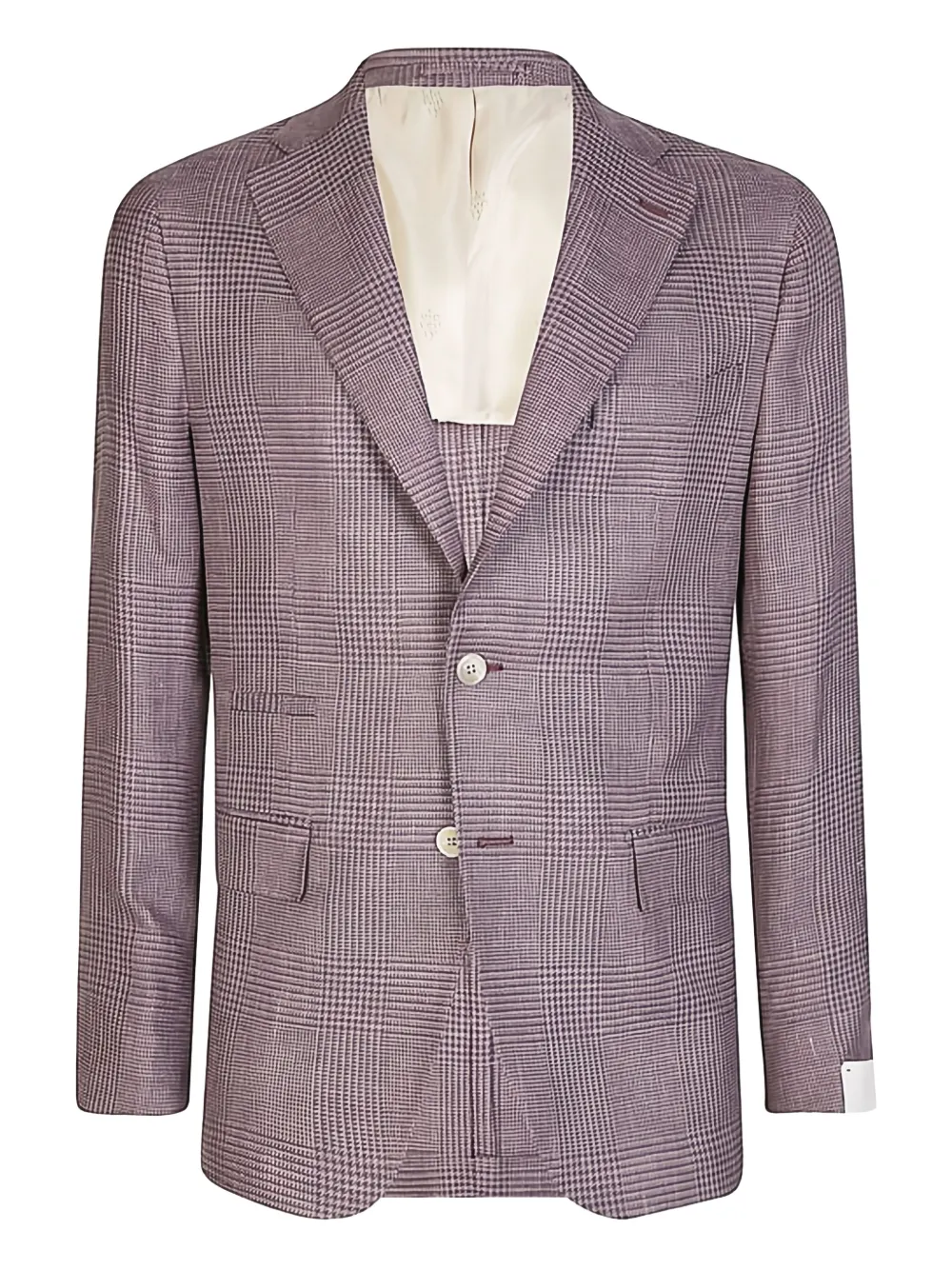 Eleventy blazer con botones y cuadros estampados | morado | Image 1