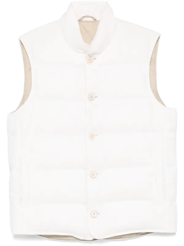 Eleventy パデッドベスト | ホワイト | FARFETCH JP