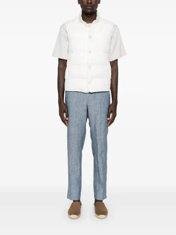 Eleventy パデッドベスト | ホワイト | FARFETCH JP