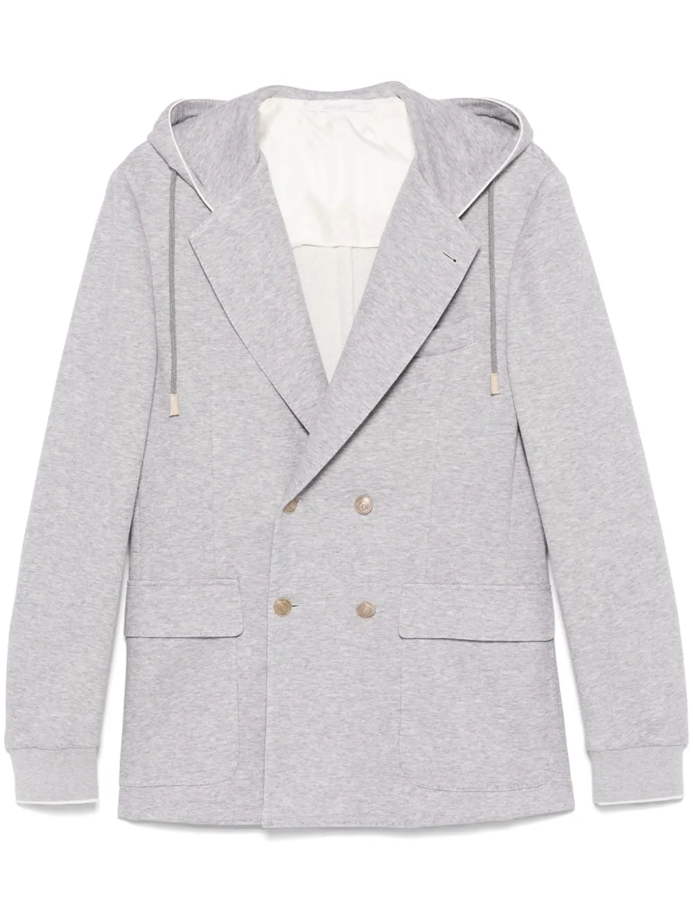 Eleventy blazer con doble botonadura y capucha | gris | Image 1