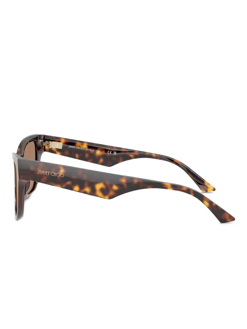 Jimmy Choo Eyewear Zonnebril met schildpadschild-design Bruin