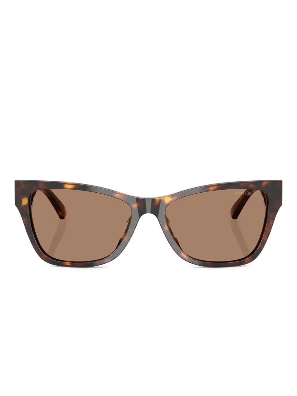 Jimmy Choo Eyewear Occhiali da sole cat-eye con effetto tartarugato - Marrone